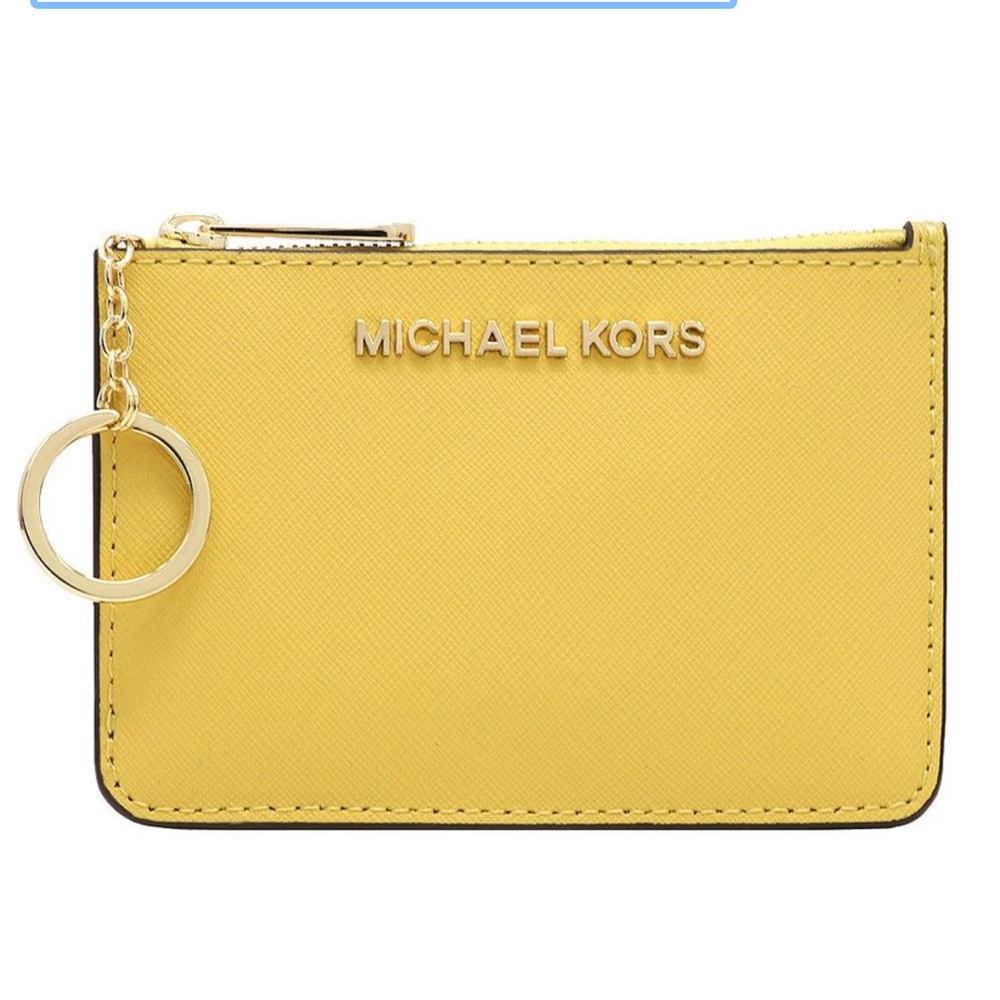 Yellow Michael Kors Wristlet Wallet